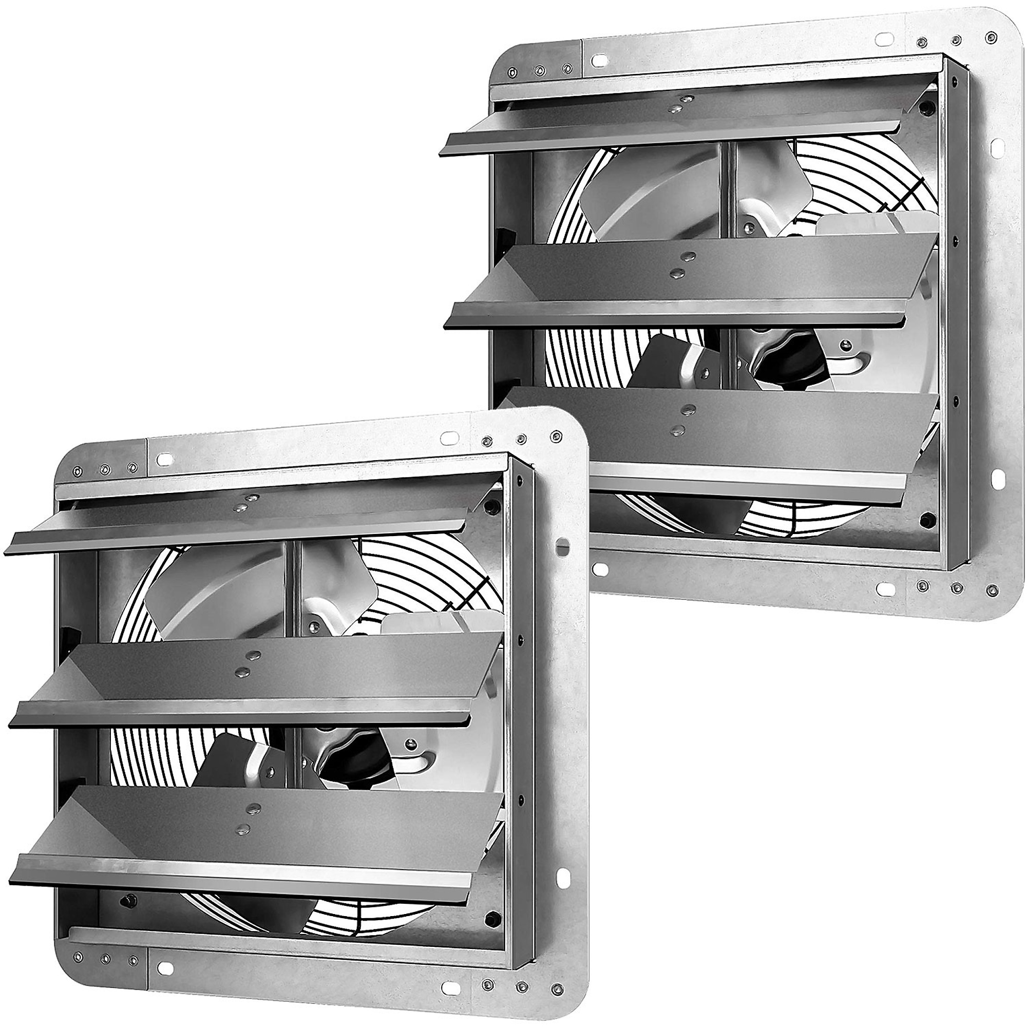 EdenDirect High Velocity Wall Mount Fan — 12in., Silver, Indoor/Outdoor, Automatic Gravity Shutters, Model# NTE-EHAUST122